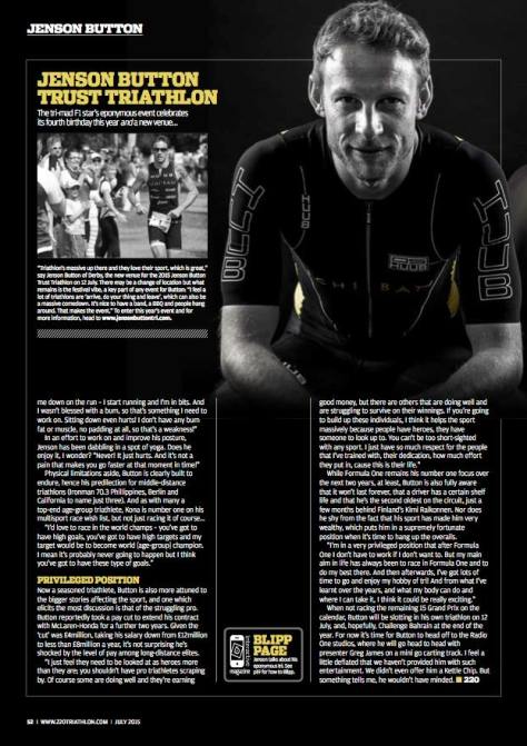 Jensen Button Trust Triathlon