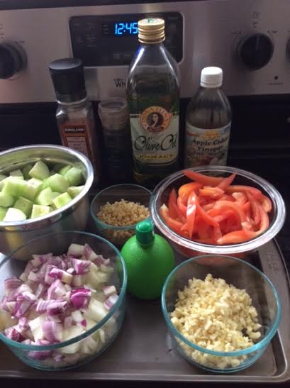 Vegetable Kinilaw Ingredients