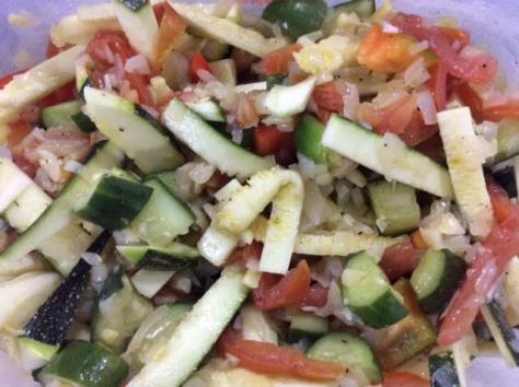 Vegetable Kinilaw with zucchini