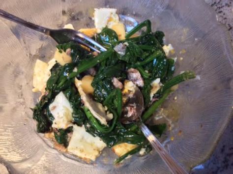 Warm Spinach and Sardine Salad4