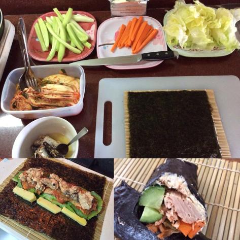 Ciara and Oscar kimbap wrap