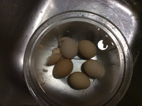 Steamed Bagna Caude dish eggs