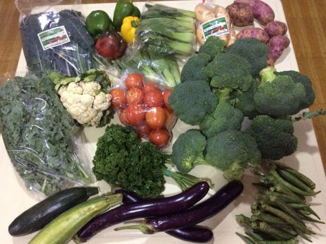 Steamed Bagna Caude dish ingredients