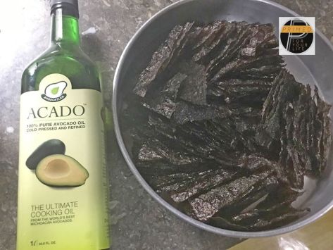 Nori fried in avocado oil